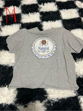 Natural Light Graphic Short Sleeve Tee - Gray